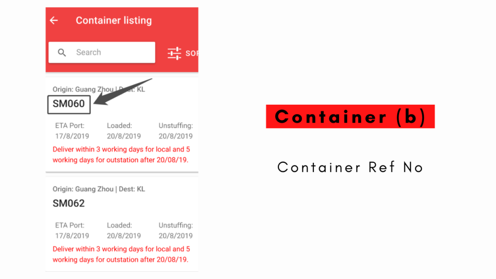 Container Ref number
