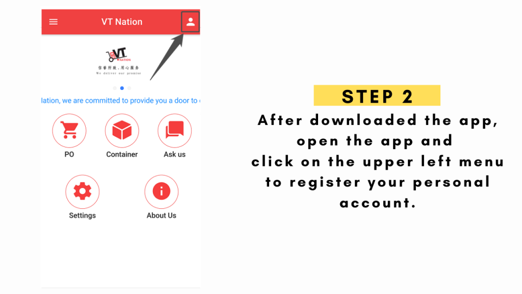 register an account for the VT Nation app